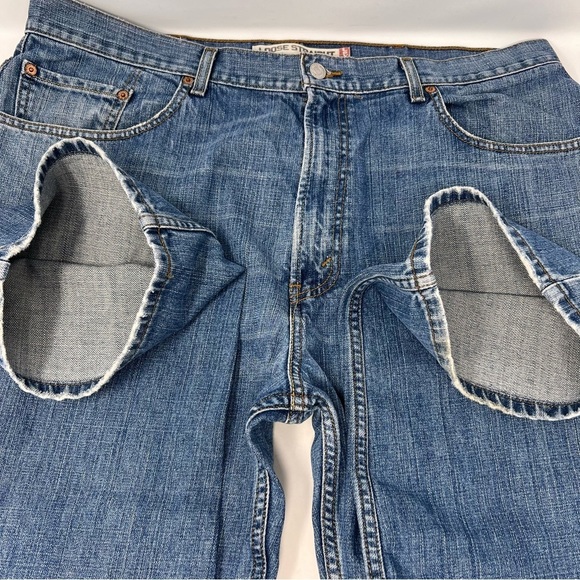 Levi's Men's 569 Loose Straight Fit Jeans Medium Wash Size 39W x 34L Cotton - Picture 12 of 13
